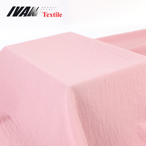 Tela lisa teñida 100% poliéster para vestido, rosa, venta al por mayor - Product Image 3