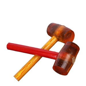 ค้อนยางใสพร้อมด้ามไม้ หน้ากลม กันกระแทก อเนกประสงค์ สำหรับการติดตั้งพื้นและตกแต่ง - Product Image 1