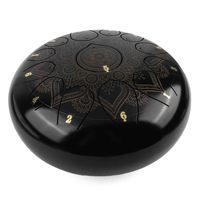 High Cost Performance Engraving Black 12 Inches 13 Tone Tank Handpan Drum Toy Hunk Drum Steel Tongue Drum Made in China