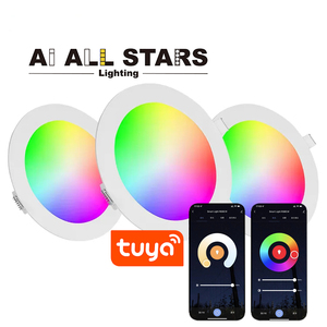 Trimless Trần lõm AntiGlare rgbcw <span class=keywords><strong>COB</strong></span> xuống ánh sáng nhà thông minh BT lưới CCT Led Downlight với tuya màu xanh răng thay đổi độ sáng - Product Image 2