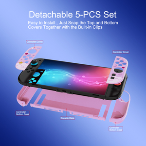 Set di Custodie Rigide in PC con Impugnature Curve e Cornice Centrale per Joycon con Motivi Femminili e Carini per <span class=keywords><strong>Nintendo</strong></span> <span class=keywords><strong>Switch</strong></span> 2 Accessori per Gaming - Product Image 5