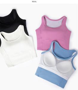 2024 vêtements <span class=keywords><strong>tricot</strong></span>és en gros femmes vêtements de sport d'entraînement Yoga haut court Fitness course débardeur - Product Image 6