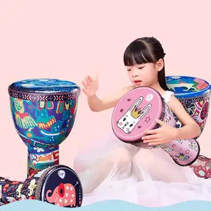 Cung Cấp Bán Buôn Ánh Sáng Tay Trống Bộ Gõ PVC Đầy Màu Sắc Djembe Phi Cho Trẻ Em Chơi