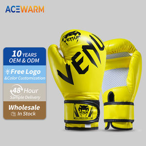Guantes de Boxeo AceWarm Personalizados con Cierre de Gancho y Bucle, Diseño de Dedos Completos, Material PU, Modelo KS-40, para Adultos y Niños, Entrenamiento de MMA/Kick Boxing - Product Image 1