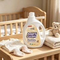 Deterjen Cair Pakaian Bayi Sekali Pakai 2L Berbahan Dasar Tumbuhan Biodegradable Hipoalergenik Lembut untuk Perawatan Kulit Bayi