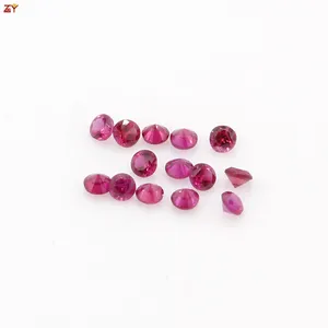 China Factory Price Semi-precious Stones Round Shape 100% Natural Ruby Per Carat Price