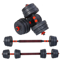 Ensembles d'haltères réglables en ciment plastique pour l'entraînement musculaire 10/15/20/30/40 kg