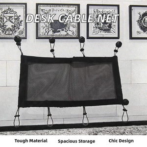 Modern Under <b>Desk</b> Cable Management Net with Mesh Fabric <b>Large</b> Capacity Wire Organizer for Home Use - Product Image 2