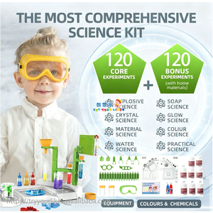 EPT 2 en 1, établi de laboratoire, <span class=keywords><strong>jouet</strong></span> pour enfants, <span class=keywords><strong>bricolage</strong></span>, kit d'expériences scientifiques fait main, cadeau pour la maternelle, aides pédagogiques, jouets STEM - Product Image 3