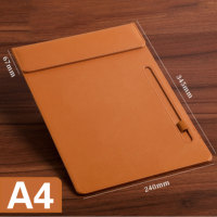 Portapapeles de Oficina de Lujo en Cuero PU y Cartón Duro, con Logotipo Personalizado Impreso con UV, Clip Magnético, Tamaño Carta/A4, Portaplumas