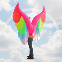 Costume d'ailes d'ange gonflables pour adultes, convient aux personnes de 1,5 à 2 m de taille. Idéal pour Noël, le cosplay, les fêtes, les spectacles sur scène et les soirées costumées.