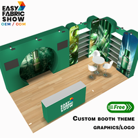 OEM Maßgefertigter Tragbarer Messestand Wiederverwendbarer Stand mit Austauschbaren Grafiken Modularer Ausstellungsstand für Markenveranstaltungen