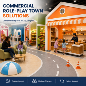 Aire de jeux intérieure commerciale avec sièges en plastique certifiés EN1176, design personnalisable et sûr pour les zones enfants des centres commerciaux - Product Image 1