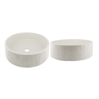 Lavabo Redondo de Hormigón con Logotipo Personalizado, Fabricación OEM/ODM, Venta al Por Mayor, Lavabo de Cemento de Estilo Moderno para Diseñadores de Interiores