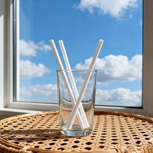 หลอดกระดาษแบบใช้แล้วทิ้ง ดีไซน์ขอบนุ่ม เนื้อสัมผัสอ่อนโยน ไม่ทำร้ายเหงือก ดื่มง่าย สบาย - Product Image 1