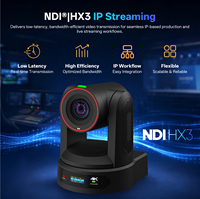Cámara PTZ NDI POE y Controlador de Joystick IP para Videoconferencias y Transmisiones en Vivo