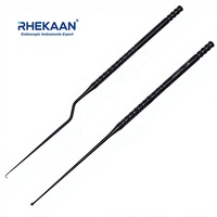 Instruments d'otoscopie opératoire ORL, revêtement PVD Or Noir, Micro-couteau, Curette, Sonde, Élévateur et Crochet pour périoste auriculaire, manuels