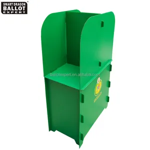नालीदार प्लास्टिक Foldable मतदान मंच मतदान के लिए बूथ 2 व्यक्ति