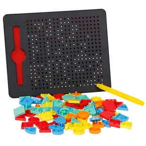 MAGNETIC BEADS DRAWING BOARD WITH MAGNETIC PEN AND PUZZLE educational toys for kids