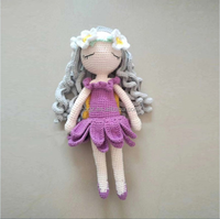 Boneka Amigurumi Rajutan Tangan dari Katun Organik Alami dengan Isian Kapas PP