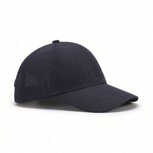 Wholesale Summer Sport <b>Cap</b> Sunhat Solid Color Net Hole 6 Panel Breathable <b>Waterproof</b> Baseball <b>Cap</b> - Product Image 3