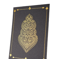 Tarjeta de Visita Personalizada con Relieve, Impresión de Tarjetas de Identificación VIP Negras de Lujo con Logotipo Estampado en Dorado