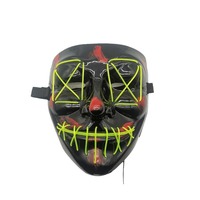 Masques lumineux en PVC pour fête d'Halloween, carnaval, horreur, amusants, accessoires d'ambiance, exclusifs pour la vente transfrontalière à succès