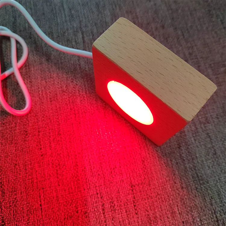 led oval night light base acrylic lighting base 3D net red diy small wine bottle beech base