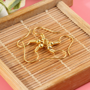 Beaded Spring Ear <b>Hook</b> Iron Plated Drop Shape For <b>Earring</b> Making Simple Series Yiwu Origin - Product Image 2