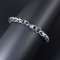 Bracelet carré en acier titane pour femme, bijou Simple en acier inoxydable, os de Dragon, ne se décolore pas, 8mm