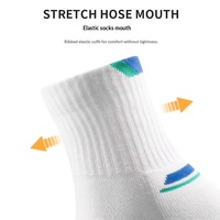 Chaussettes de sport professionnelles personnalisées pour le badminton, mi-mollet, semelle éponge, épaissies, unisexe, en coton peigné, anti-transpiration, respirantes