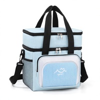 Nouveau sac à lunch en cuir double couche, élégant et simple, grande capacité, isotherme, multifonctionnel, sac bandoulière thermique pour repas