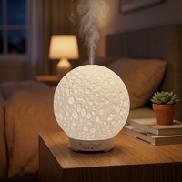 Diffuseur d'arômes et humidificateur d'air électrique Moon, machine d'aromathérapie en céramique écologique avec lumière LED nocturne pour utilisation en hôtel