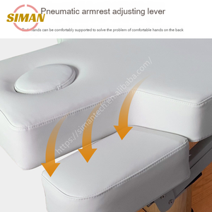 Siman meja pijat bulu mata elektrik, furnitur Salon kecantikan <span class=keywords><strong>buruk</strong></span> <span class=keywords><strong>Spa</strong></span> wajah elektronik 4 motor dengan sandaran tangan dapat disesuaikan - Product Image 5