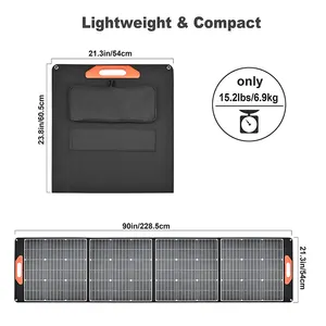 เครื่องกำเนิดไฟฟ้าแบบพกพา,เครื่องกำเนิดไฟฟ้าพลังงานแสงอาทิตย์พับได้18V ถึง19.8V เอาต์พุต Barato Paneles Solares QC3.0 PD60W