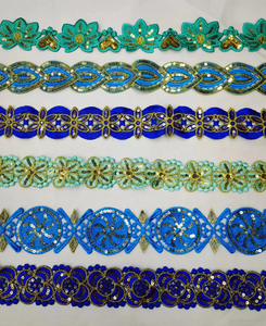 ديكور ملون DIY تطريز دانتيل لفستان حزام مزين بأحجار الراين الأفريقي دانتيل - Product Image 3