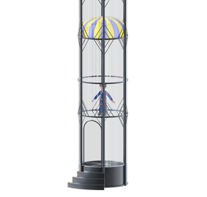 Simulador de conducción de paracaídas y caída libre personalizado Sala de juegos para niños Equipo de tierra Simulador de paracaídas para niños al aire libre - Product Image 1
