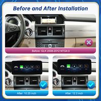 Écran multimédia sans fil CarPlay Android Auto 10,25'' / 12,3'' pour Mercedes Benz GLK X204 2008-2015 NTG4.0/4.5