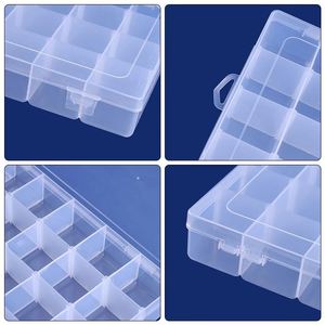 Custom Clear Plastic Storage Box Portable 36 Compartments Transparent PP Jewelry Box with Lid - Product Image 5