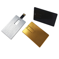 Clé USB Carte de Crédit Personnalisée en Métal, Cadeau d'Entreprise, Clé USB Flash en Alliage d'Aluminium Haute Vitesse 2.0, Clé USB Carte de Visite