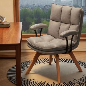 Escritorio y silla giratorios de madera maciza hechos a mano, cómodos para sentarse por largos períodos, silla de computadora estilo madera, sillón para dormitorio - Product Image 4