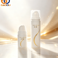 Botol Pompa Airless Putih 15ml 30ml 50ml 100ml Grosir untuk Kosmetik Perawatan Kulit Lotion Botol Plastik dengan Kotak Kertas Kustom