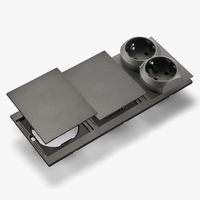 Interruptores y Enchufes de Pared WESA Ultrafinos con Botón Pulsador de 1/2/3 Vías, Enchufe Europeo de 1/2 Vía, Combinación Libre, Diseño Moderno de Lujo