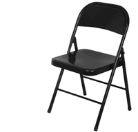 Chaise pliante en métal à double charnière, pliable et empilable, avec structure en acier, pour bureau, cuisine, mariage et jardin KC-C0006
