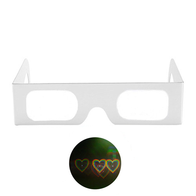 Paper Diffraction Glasses 13500 Lines, Spiral, Heart,snowflake,Christmas Series and More Holographic Paper Glasses