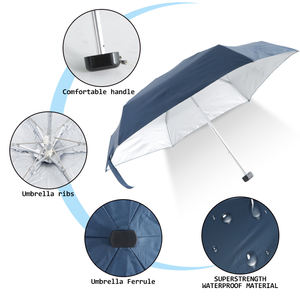 Parapluie à cadre en aluminium pliable ultra léger à ouverture automatique et fermeture Parapluie pliant compact coupe-vent de 19 pouces Voyage d'affaires - Product Image 2