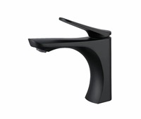 Robinet de salle de bain Deao, plusieurs couleurs, mitigeur monotrou à poser, noir, pour lavabo, robinet dissimulé