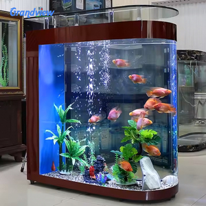 Acquario acrilico rotondo a forma di cilindro acquario acrilico meduse pesci tropicali - Product Image 1