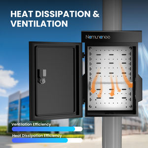 صندوق توزيع كهربائي خارجي من ناموناني OEM YH-H، مصنوع من سبائك الألومنيوم مع دعامة خلفية، صندوق توصيل مقاوم للعوامل الجوية بتهوية متكاملة - Product Image 3