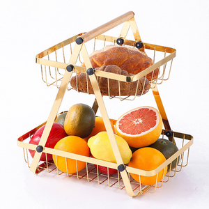 Stackable Hanging Metal Wire Basket Manufacturer's Countertop Organizer <strong>Kitchen</strong> Fruit <strong>Storage</strong> Countertop <strong>Storage</strong> Shelves <strong>Units</strong> - Product Image 4